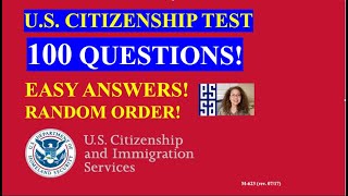 2022  100 Civics Questions 2008 version for the US Citizenship Test 2 [upl. by Vickey]