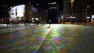 Potsdamer Platz Berlin leuchtet 2017 Projektion [upl. by Ayekel]