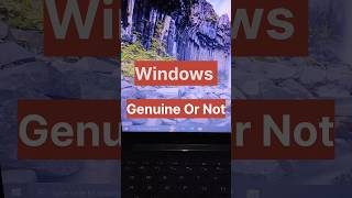 How to Check Windows is Genuine or Not Genuine shorts ytshorts [upl. by Churchill36]