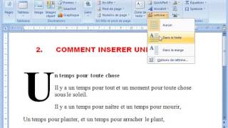 COMMENT INSERER UNE LETTRINE AVEC WORD [upl. by Nunci]