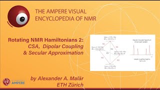 Rotating NMR Hamiltonians 2 CSA Dipolar Coupling and Secular Approximation part 1 [upl. by Eecyaj]