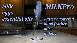 MilkPro Pro Milk Frother YES Free Range Eggs Also AND stir essential oil syrups for your bees [upl. by Walley706]