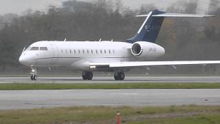 HD Graff Aviation Bombardier Global 6000 take off at GenevaGVALSGG [upl. by Haerb]