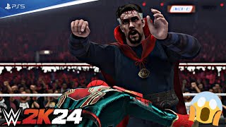 WWE 2K24  Spider Man vs Dr Strange  TLC Match For MARVEL Championship  PS5 GAMEPLAY [upl. by English]