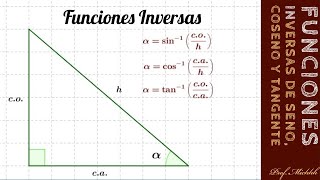 Funciones Inversas de SENO COSENO y TANGENTE [upl. by Eniarral668]