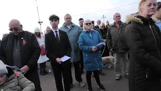 Clacton On Sea Essex Remembrance Sunday Silence Service Event [upl. by Fanya]