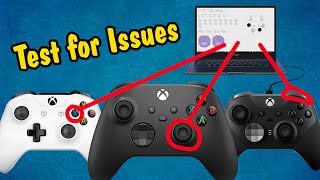 How to Test an Xbox Controller for Issues analog stick drift buttons not working etc [upl. by Kendyl523]