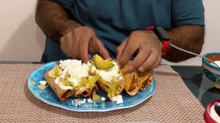 Tacos dorados de papa con chorizo [upl. by Aneeg861]