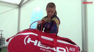 Alicja Rosolska  tennis bag check [upl. by Leticia148]