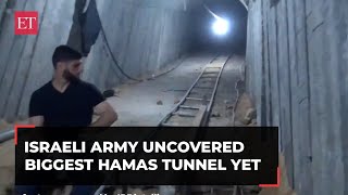 Israeli army says it uncovered biggest Hamas tunnel yet [upl. by Selec]