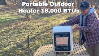 REVIEW GASLAND MHA18W Propane Radiant heater 18000 BTU [upl. by Acirretal80]