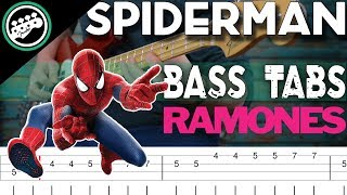 The Ramones  Spiderman  Bass Cover With Tabs in the Video [upl. by Towney469]