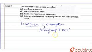 The concept of ecosphere includes [upl. by Siravat]