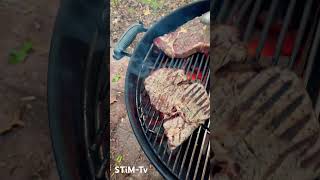 Mouthing Watering Ribeyes grilling satisfying Sunday Football [upl. by Nna]