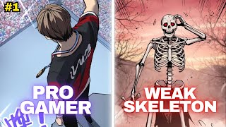 Pro Gamer Reincarnates As A Skeleton But Gain System That Makes Him OVERPOWERED 1 Manhwa Recap [upl. by Kania]