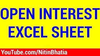 Open Interest Analysis  My Excel Sheet  HINDI [upl. by Frasier]