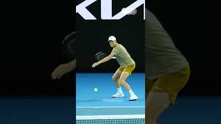 Jannik Sinner Forehand slowmotion shorts slowmotion [upl. by Rocca]