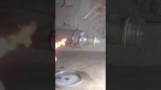 glass bottle cutting with fire and water [upl. by Atisusej]