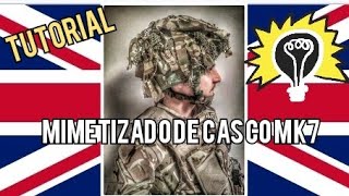 Tutorial airsoft casco gs mk7 mimetizacion scrim airsoft ddpmwarrior airsoftespaña [upl. by Jessika]