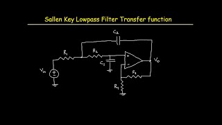 Signals and Systems  Sallen Key Transfer Function Lowpass Filter [upl. by Flynn]