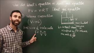 vander Waal equation  real gas equation  complete explanation  L12 [upl. by Gilliette]