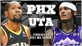 Phoenix Suns vs Utah Jazz Full Game Highlights  Feb 8  2024 NBA Season [upl. by Sayers921]