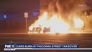 Cars catch fire during street takeovers [upl. by Charita612]