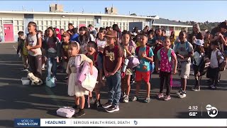 Paradise Hills Elementary holds rally for Padres [upl. by Anirtak]