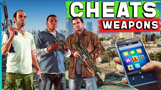 GTA 5  WEAPONS  CHEAT CODES [upl. by Gerc525]