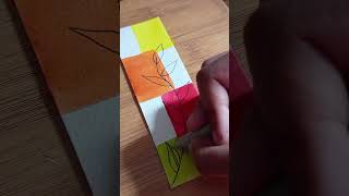 Easy bookmark ideas day 3bookmarksbookmarkideasdiybookmarksartpaintingshortsytshorts [upl. by Llezo]