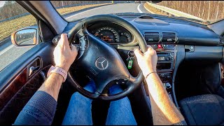 2000 Mercedes CClass W203 C 240 26 V6 170HP 0100 POV Test Drive 1510 Joe Black [upl. by Razatlab751]