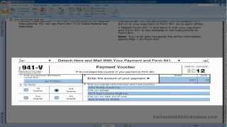 Tax Form 941V Payment Voucher  Video [upl. by Jallier127]