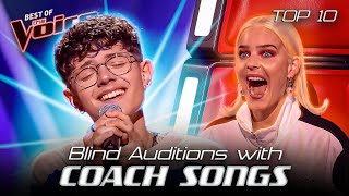 Coaches in SHOCK when hearing their OWN SONGS on The Voice  Top 10 [upl. by Norrabal]