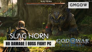 God of War Ragnarok PC  Slag Horn Boss Fight  GMGOW  No Damage [upl. by Clausen]