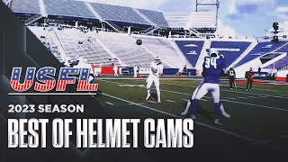 USFLs Best Helmet Cam moments from the 2023 season  USFL [upl. by Eimiaj]