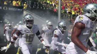 Oregon takes the field vs Nebraska [upl. by Roice]