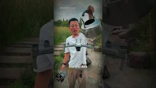 Chàng trai thử sức chở của máy bay không người lái drone shorts [upl. by Dalli667]