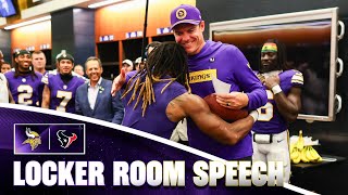 Kevin O’Connell’s Locker Room Speech After Win Over Houston Texans [upl. by Gerta]