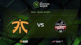 Fnatic vs Mineski Game 2 Boston Major SEA Qualifiers [upl. by Hooge]