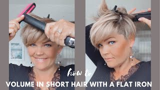 How to volume up short hair with a Flat Iron  SALIRASA 2022 [upl. by Lladnew407]