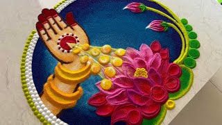 लक्ष्मीपूजन दिवाली रंगोली  diwali special rangoli laxmi pujan rangoli diwali rangoli [upl. by Akinod647]