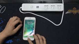 2017 Orvibo smart power strip control by WiFi with HomeMate app [upl. by Ahsinet]