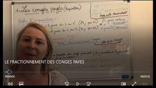 Lacquisition et le fractionnement des congés payés [upl. by Shaeffer463]