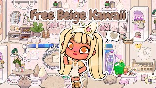 🤎FREE AESTHETIC BEIGE KAWAII FAMILY HOUSE MAKER  Pazu  Avatar World House Ideas [upl. by Atalaya617]