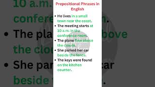 Prepositional Phrases in English phrases [upl. by Anelhtac359]