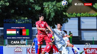 HIGHLIGHTS  Tajikistan  Afghanistan   CAFA U20 CHAMPIONSHIP 2024 [upl. by Ydnamron878]