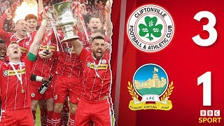 HIGHLIGHTS  Irish Cup Final  Cliftonville 31 Linfield [upl. by Akinot]