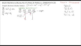 Ekstrema lokalne funkcji dwóch zmiennych [upl. by Bartolomeo]