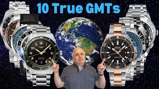 Comparing 10 desirable mid priced TRUE GMT watches for you to consider [upl. by Beverie]