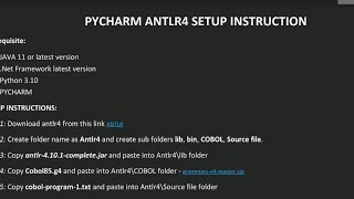 Python  ANTLR  Setup [upl. by Gauntlett]